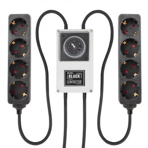 Lumii Black Zeitschaltuhr mit Relais 8Way 2x 1,8kW
